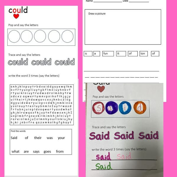 Engaging ways to teach heart words (science of reading way)